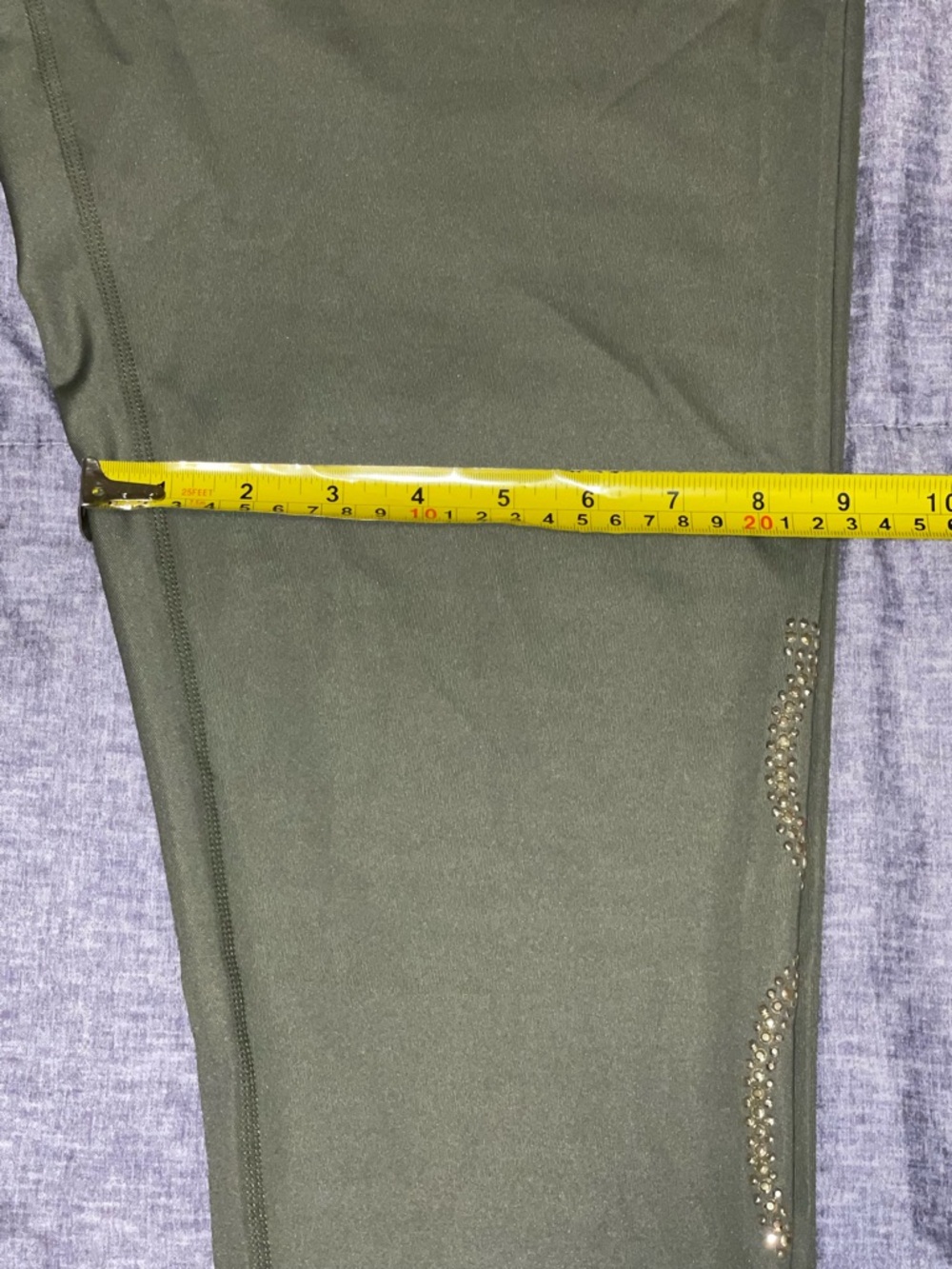 bebe olive active leggings with gold logo-size 2X - Picture 9 of 10